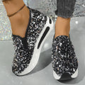 Sequin Round Toe Slip-Ons