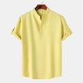 Men's Button Detail Short Sleeve Blouse