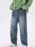 Men's Pocketed Wide Leg Jeans
