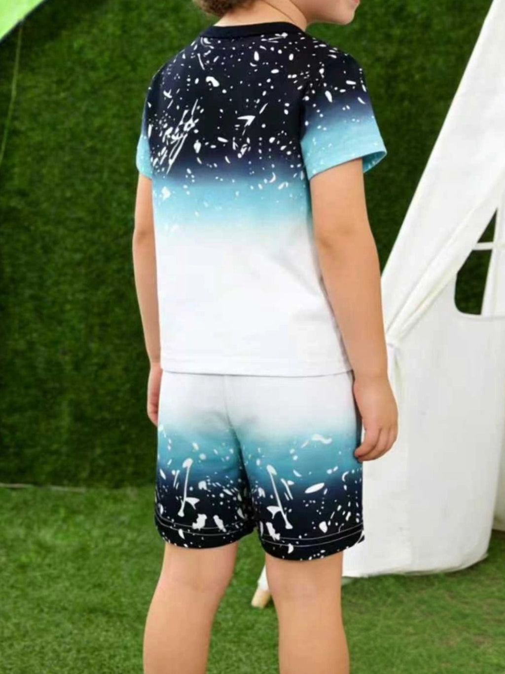 Children's Ombre Splash Print Tee and Shorts Set