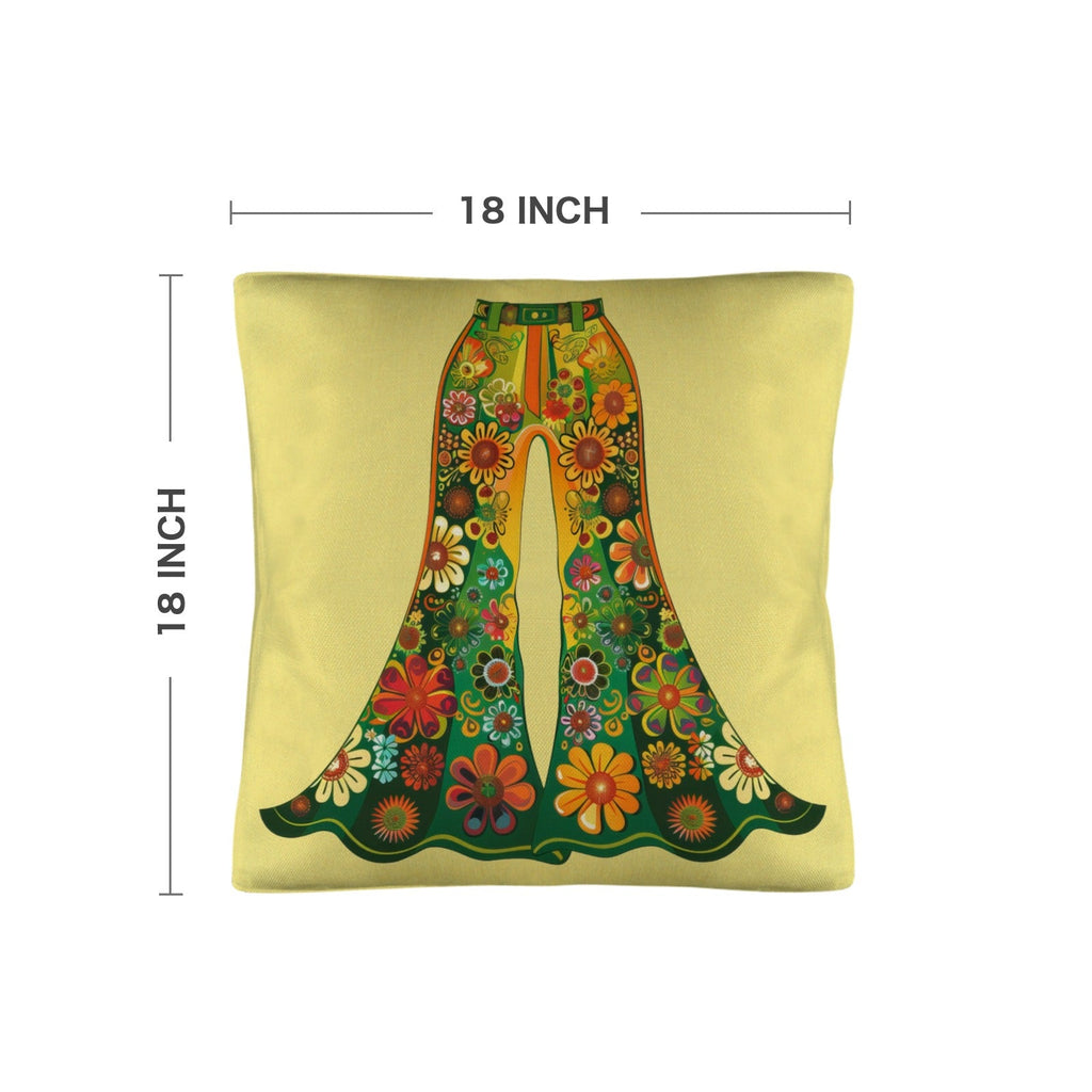 Baha Ranch Floral Bell Bottoms Pillow Case Made in America