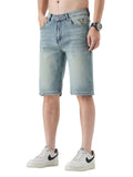 Men's Pocketed Wash Casual Denim Shorts