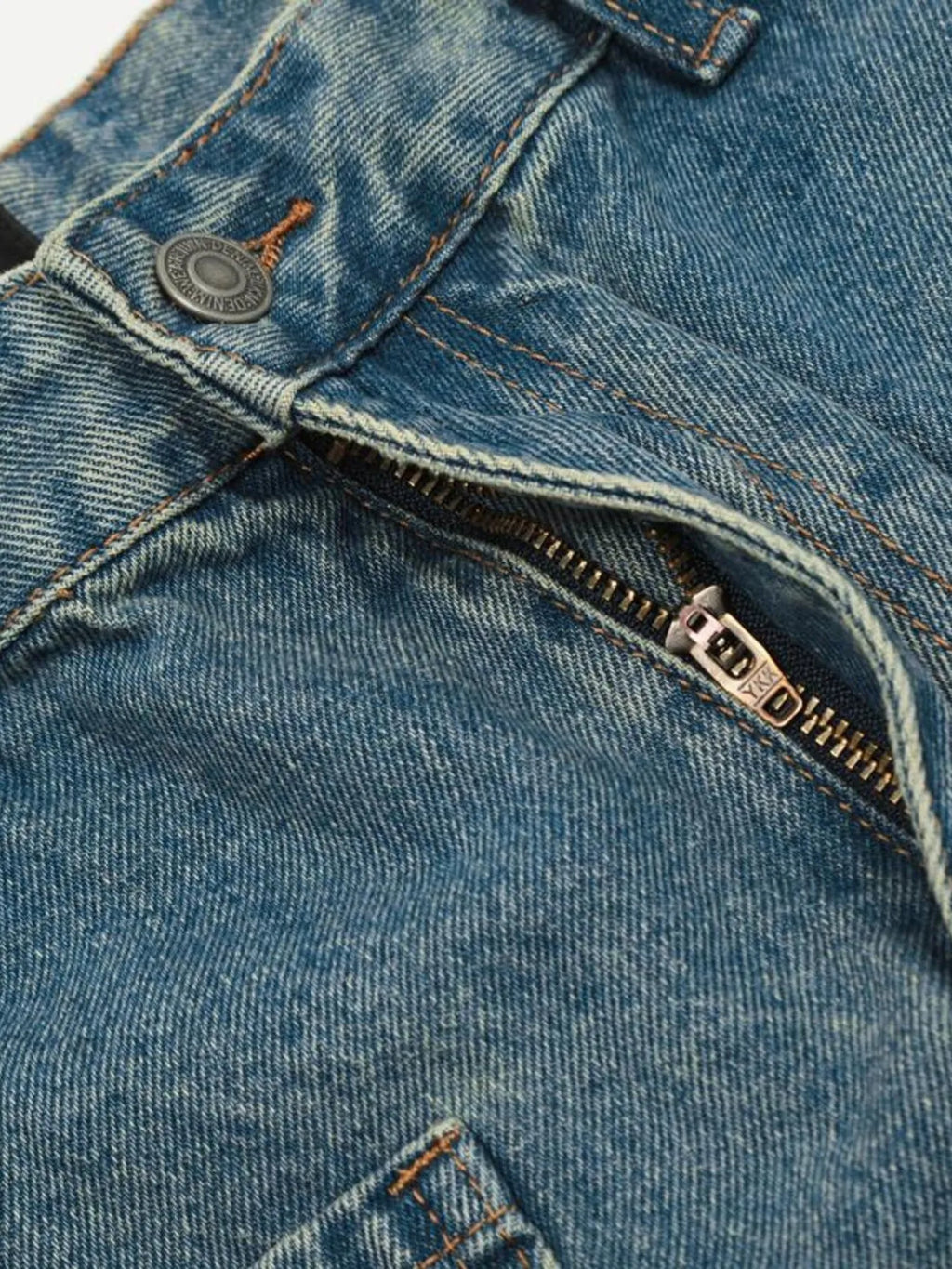 Men's Washed Multi-Pocket Cargo Jeans