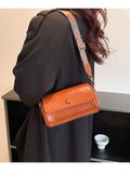 Wide Strap Leather Crossbody Bag