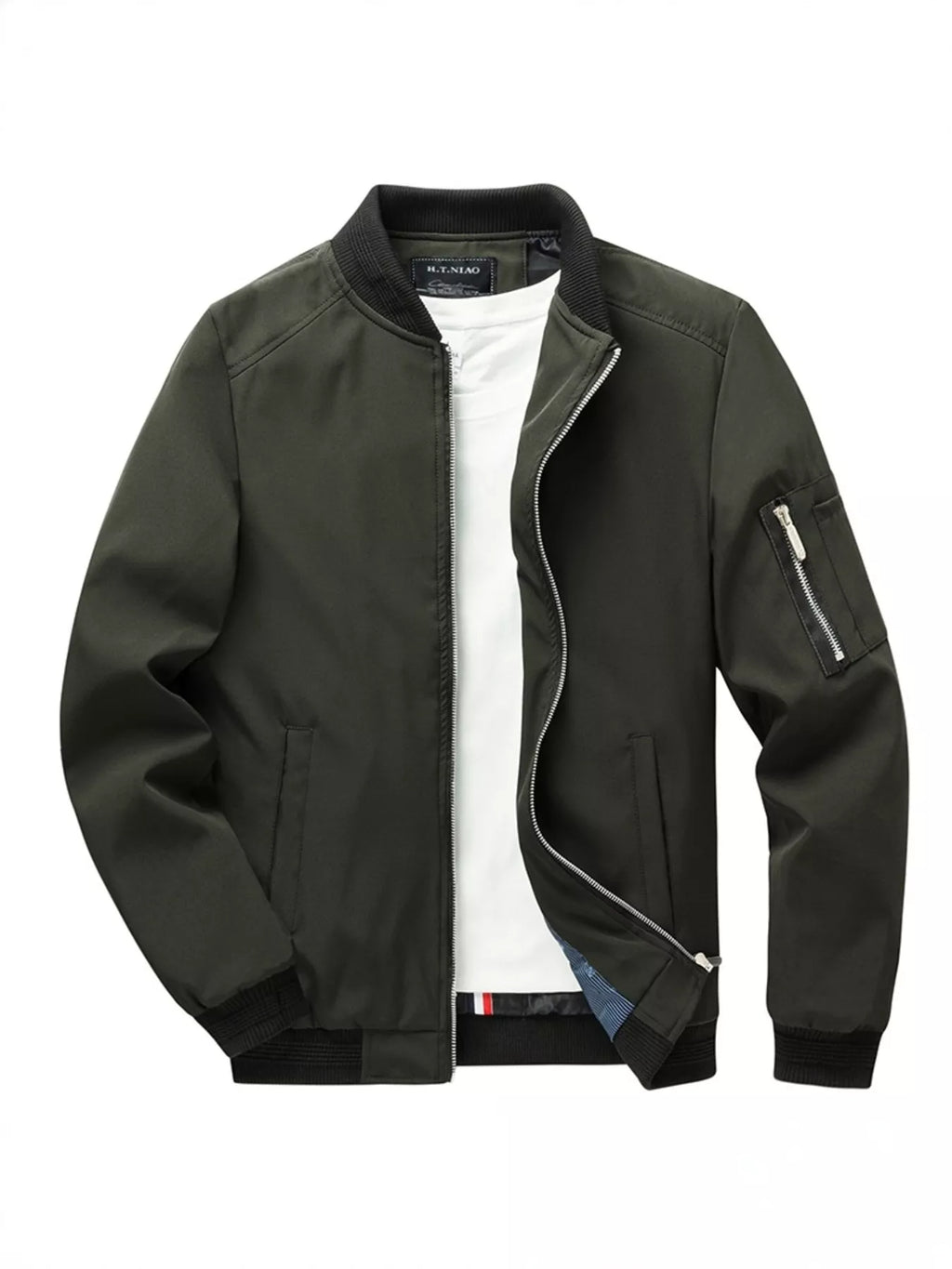 Men's Plus Size Casual Lightweight Bomber Jacket