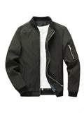 Men's Plus Size Casual Lightweight Bomber Jacket