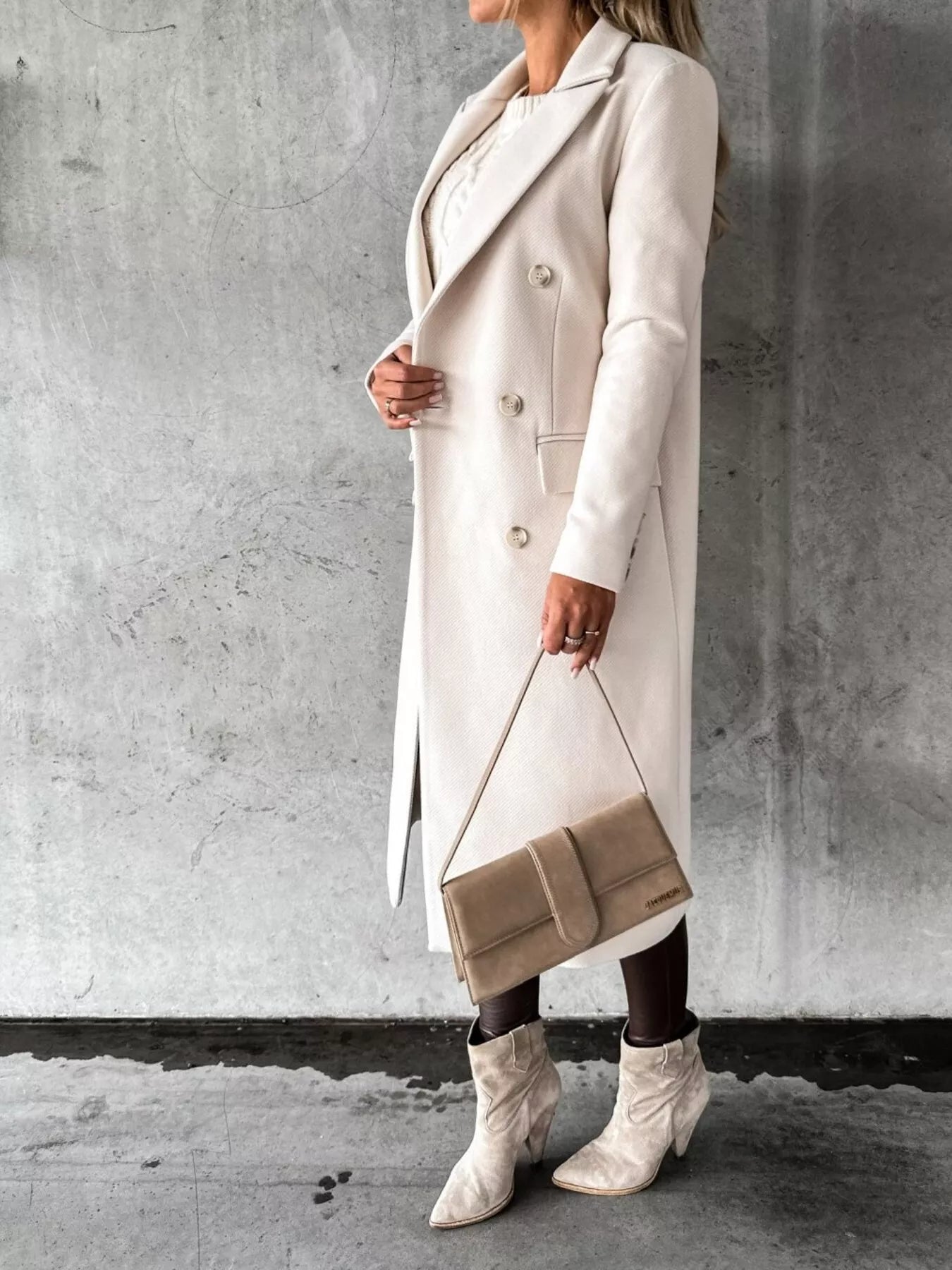 Double-Breasted Longline Coat