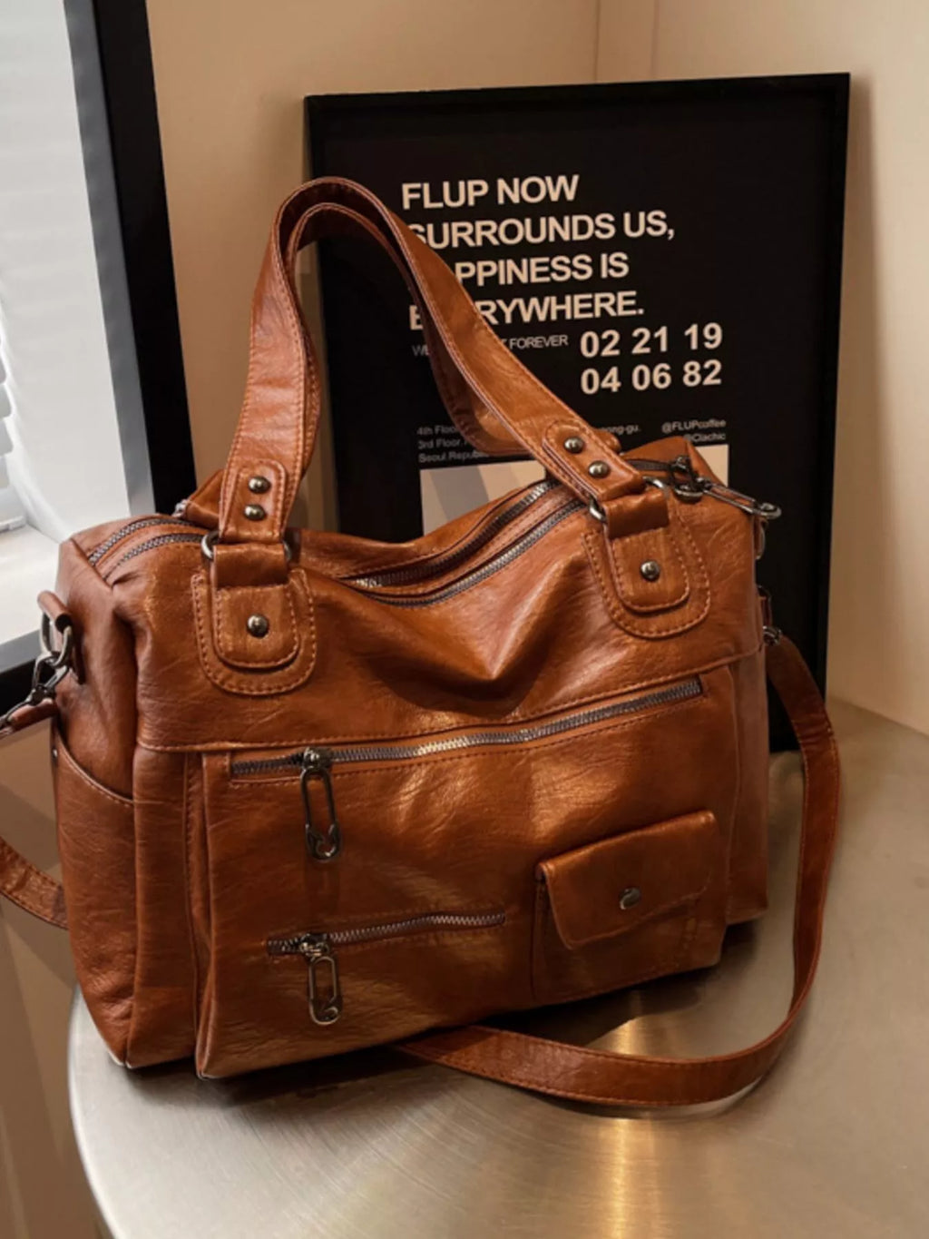 Vintage Style Multi-Pocket Crossbody Bag