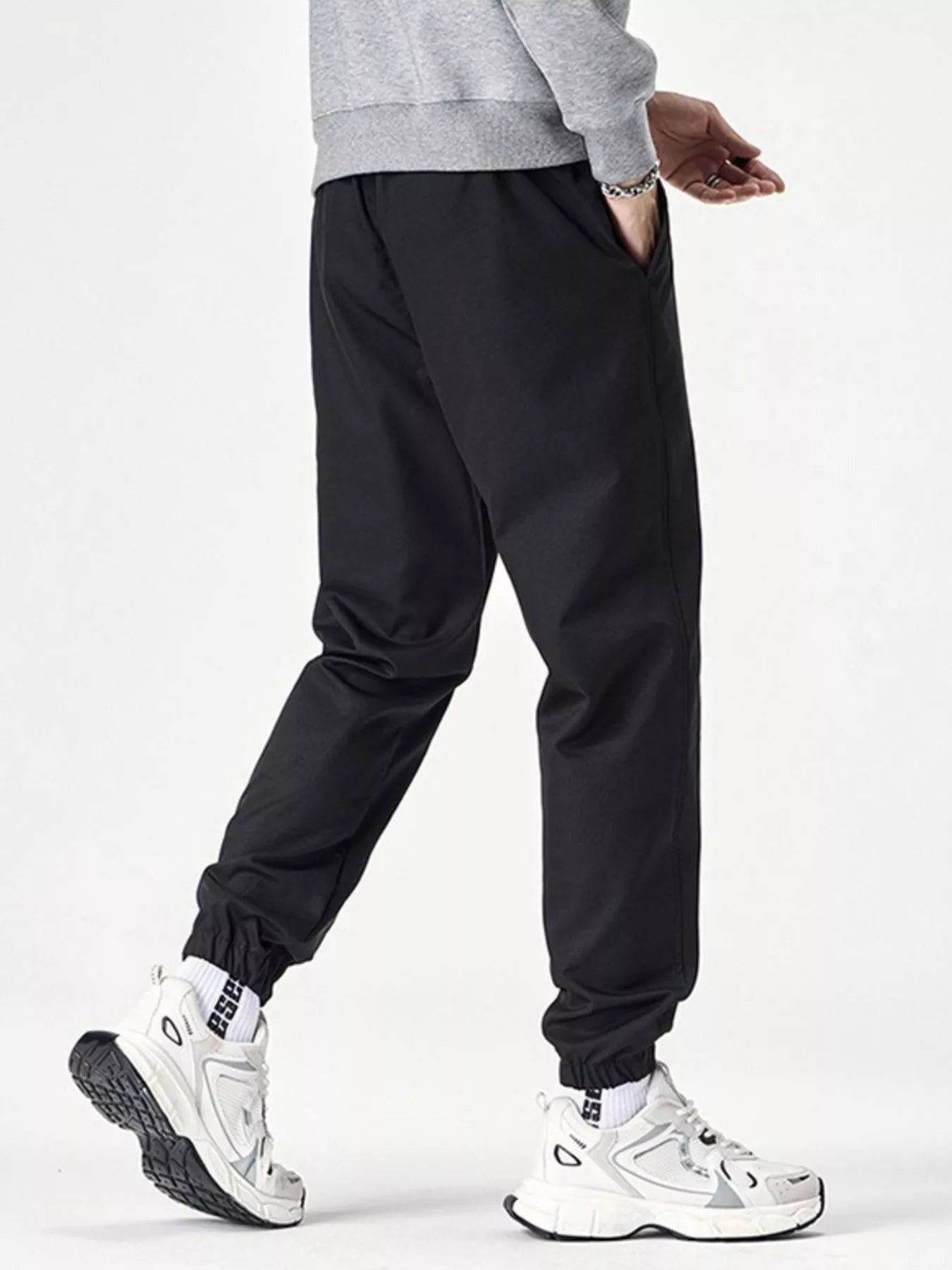 Men's Plus Size Drawstring Wide Leg Joggers