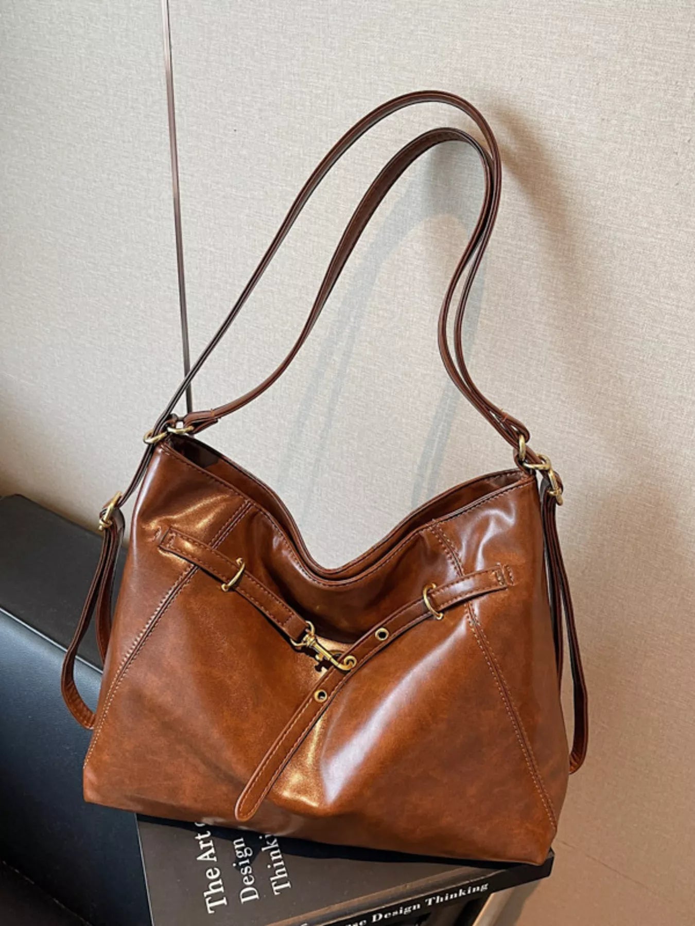 Vintage Style Leather Crossbody Bag