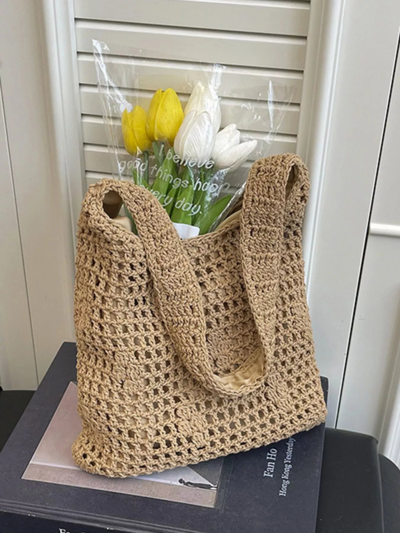 Knitted Crochet Shoulder Bag