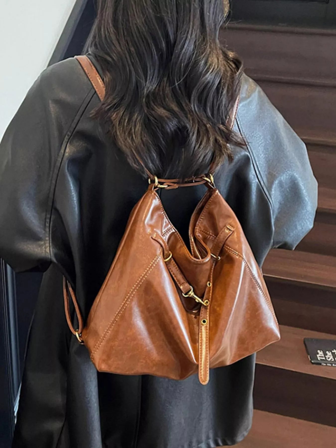Vintage Style Leather Crossbody Bag