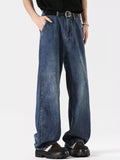 Men's Full Size Wide Leg Vintage Wash Jeans Plus Size