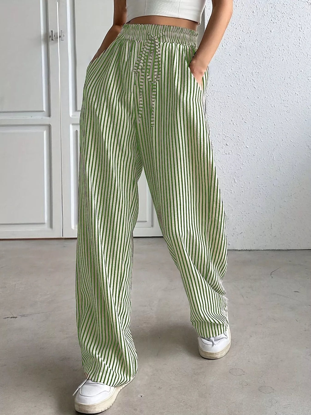 Striped Wide Leg Pants