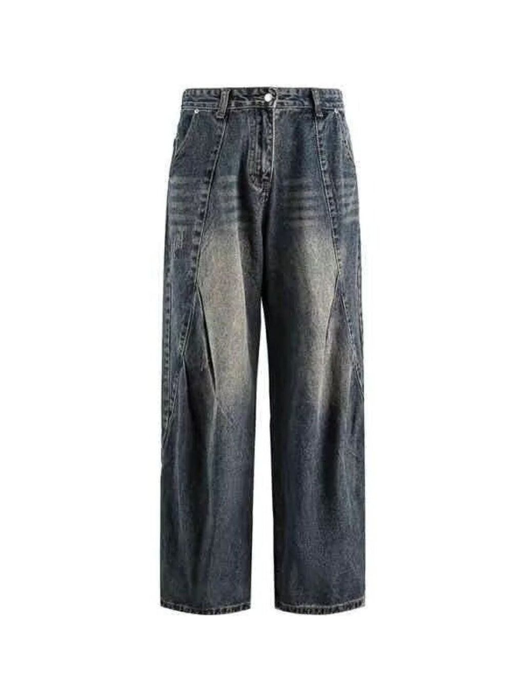 Men's Full Size Vintage Wash Wide Leg Jeans Plus Size