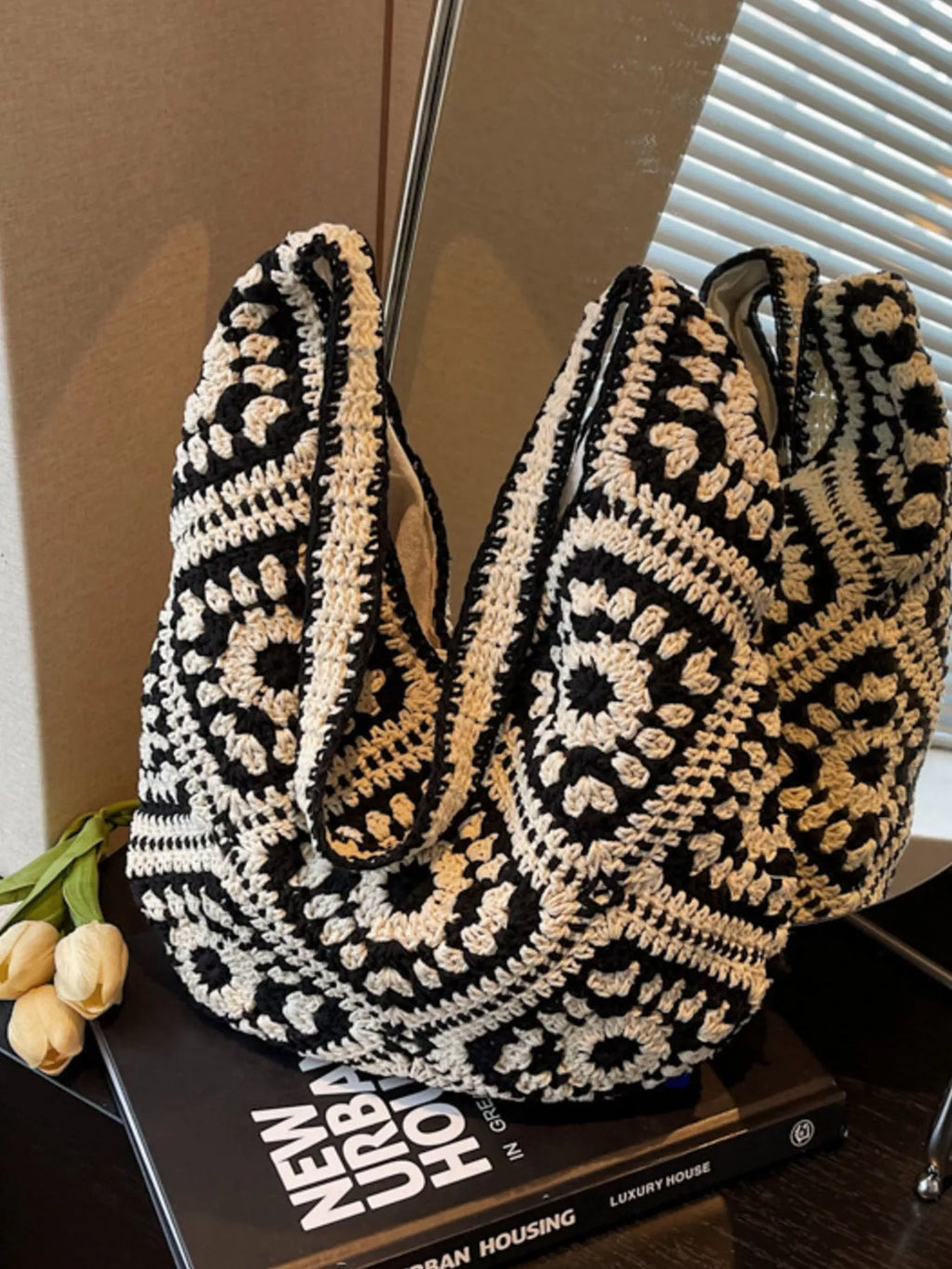 Crochet Hobo Shoulder Bag