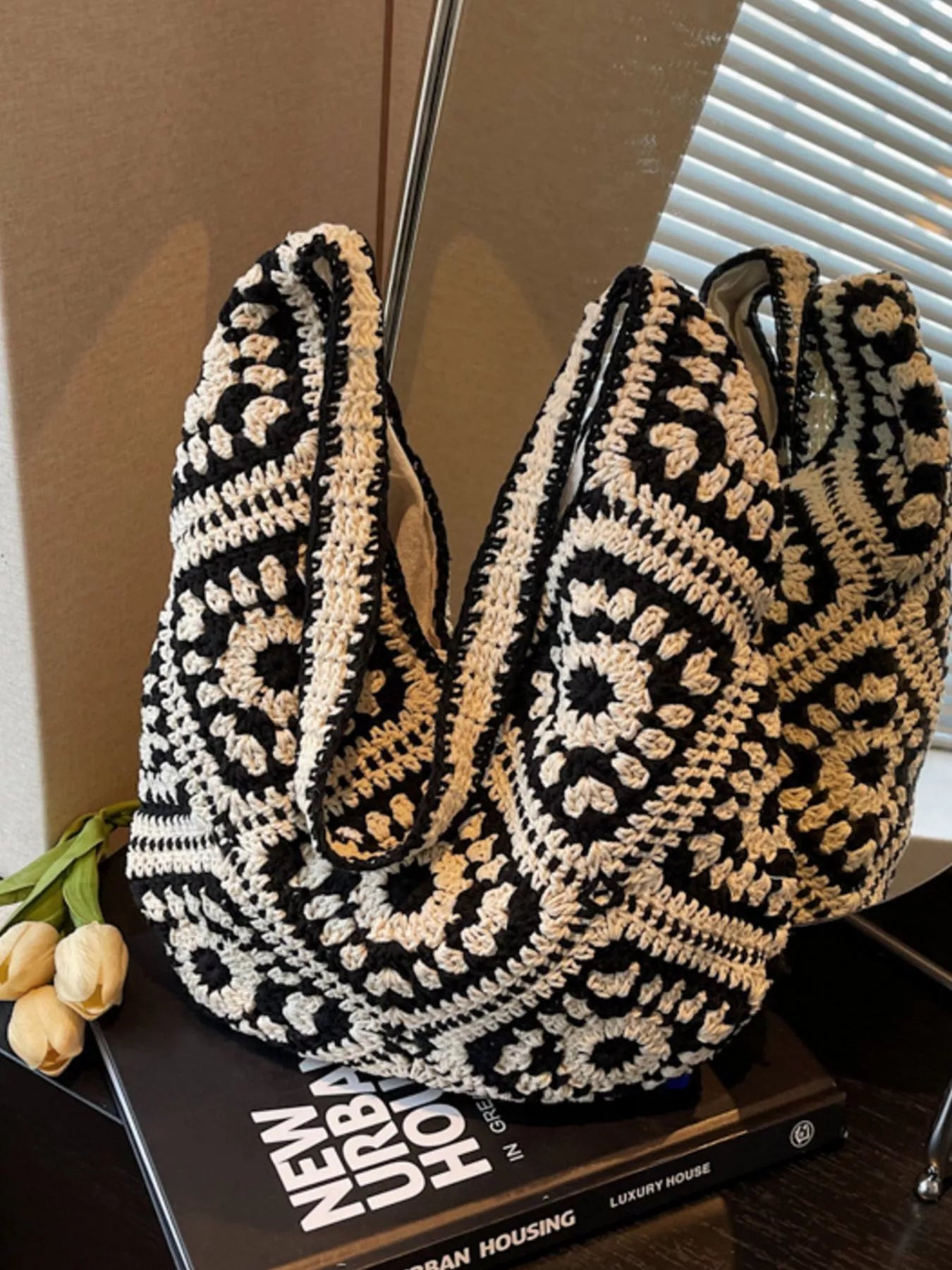 Crochet Hobo Shoulder Bag