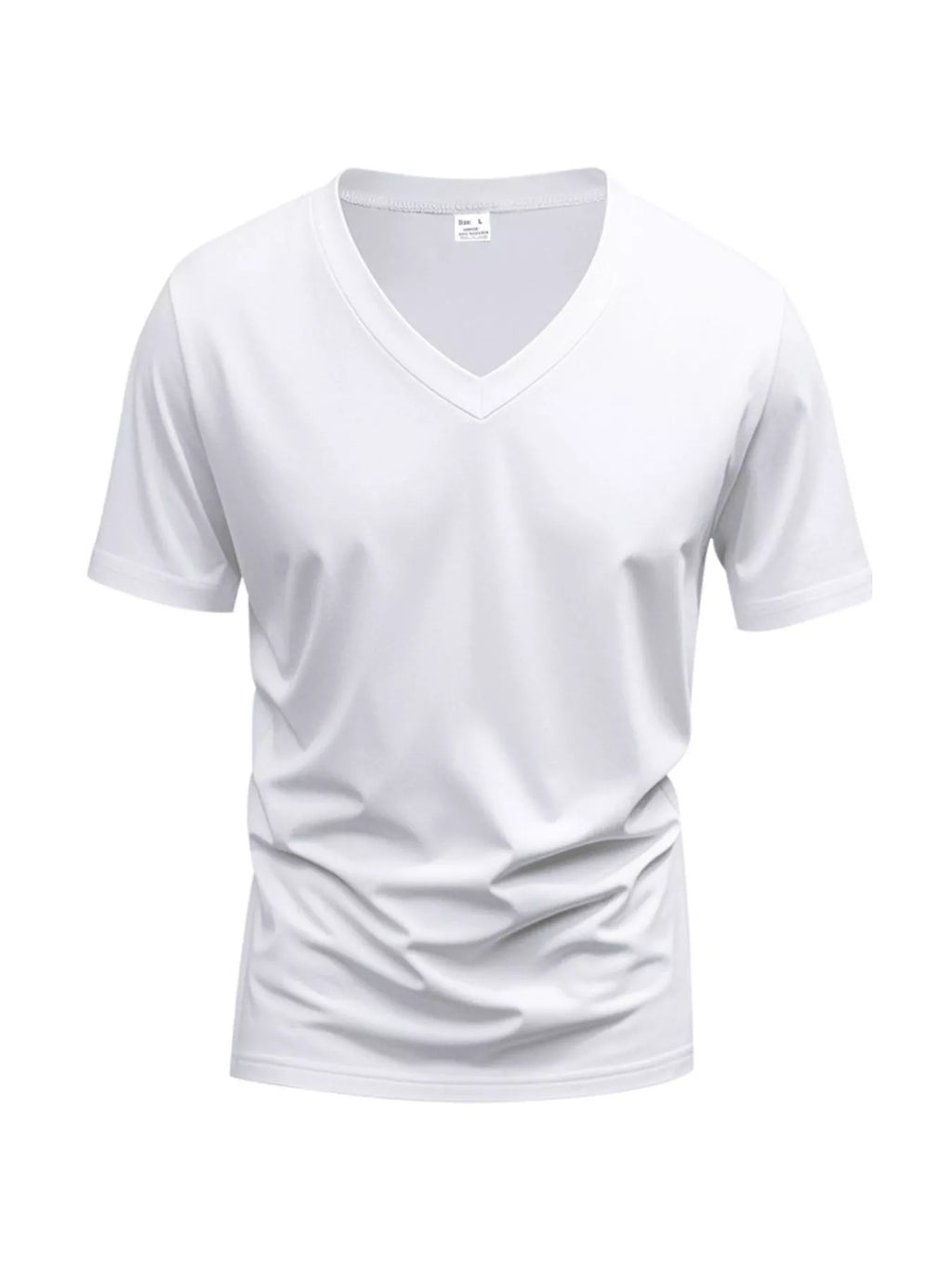Men's Full Size Slim Fit V-Neck Basic T-Shirt Plus Size