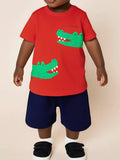 Kids' Crocodile Print T-shirt and Shorts Set