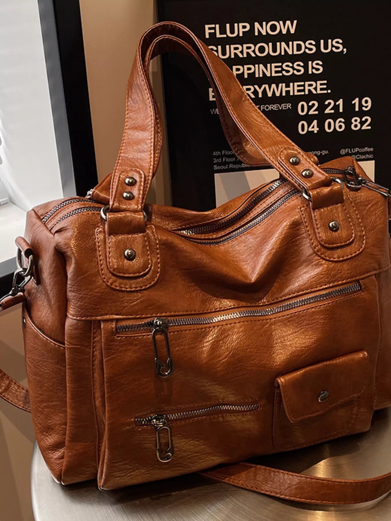 Vintage Style Multi-Pocket Crossbody Bag