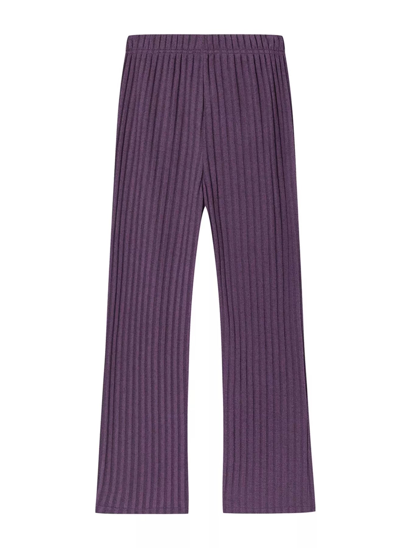 Ribbed Knit Top and Pants Set