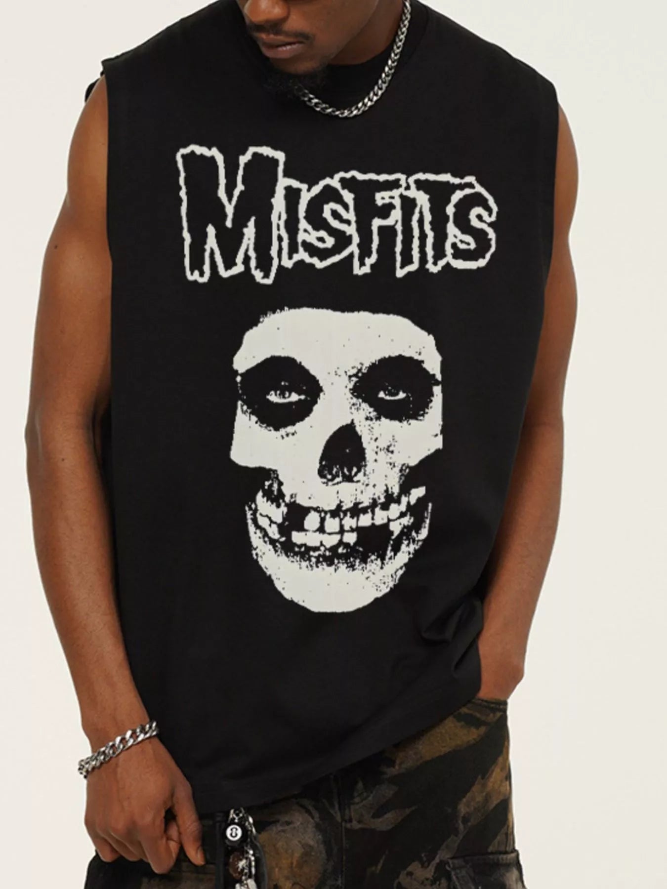 Men's Skull Graphic Sleeveless Tank Top
