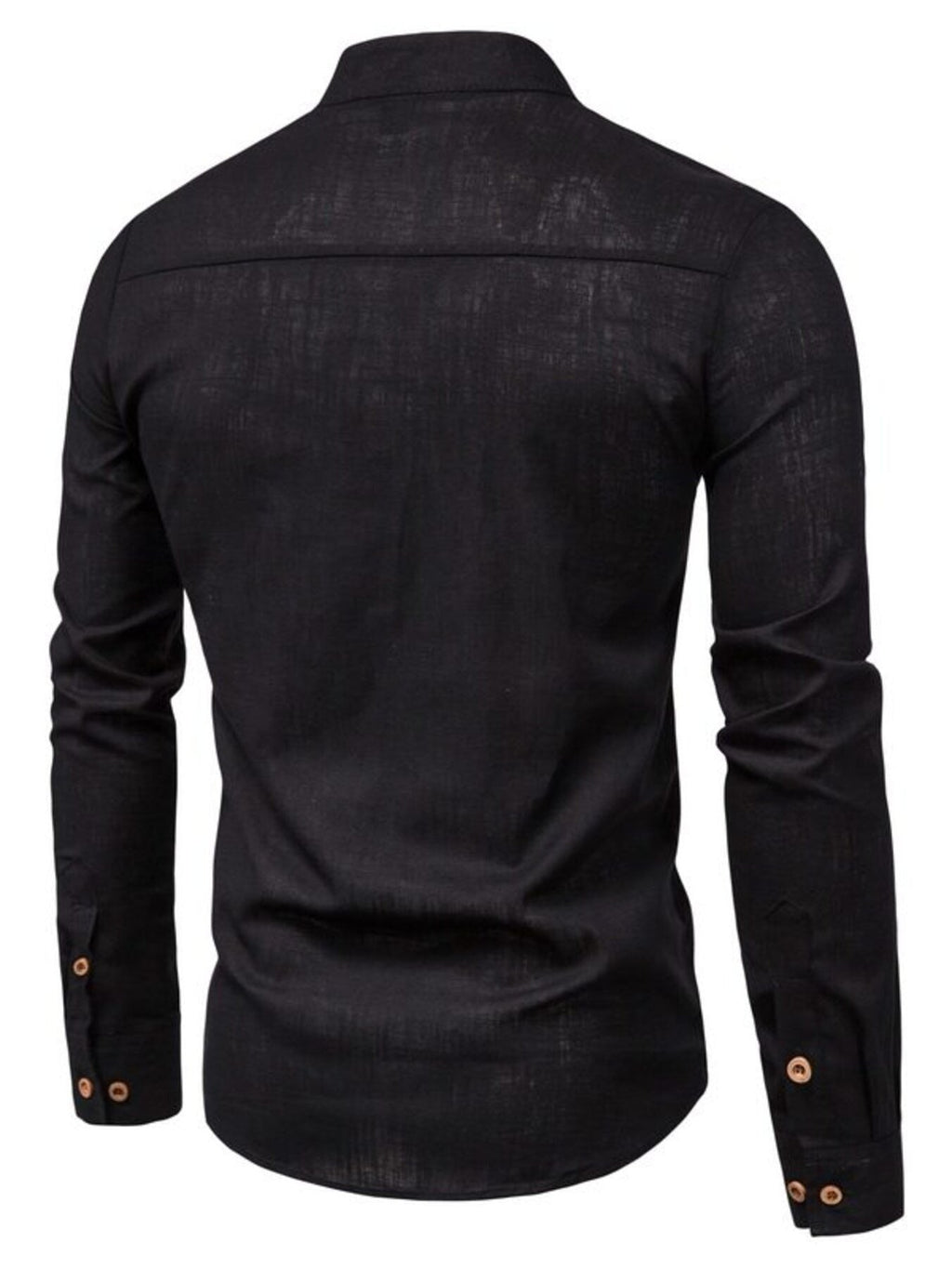 Men's Plus Size Button Detail Long Sleeve Shirt