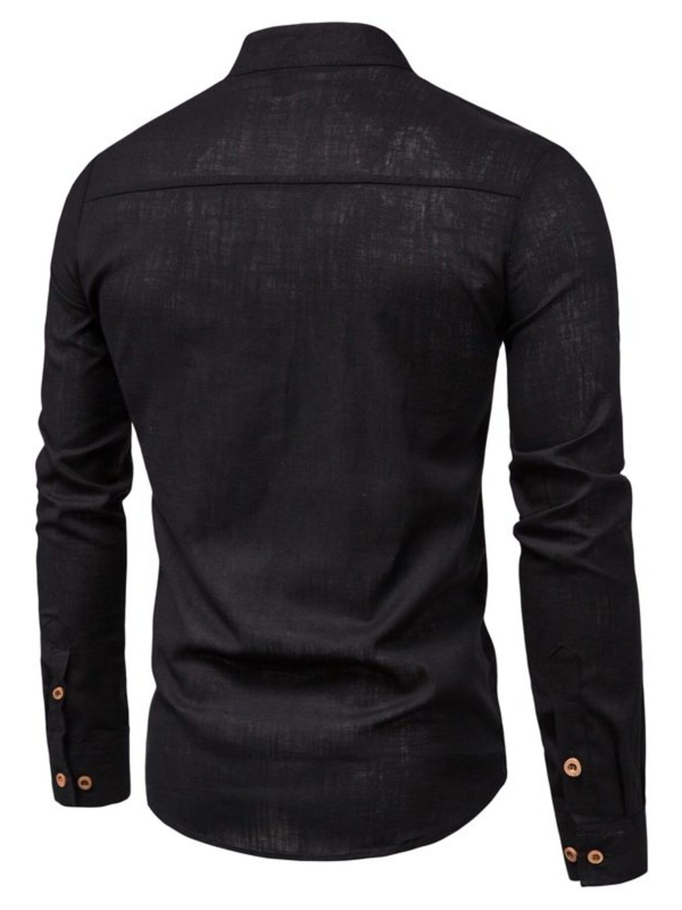 Men's Plus Size Button Detail Long Sleeve Shirt
