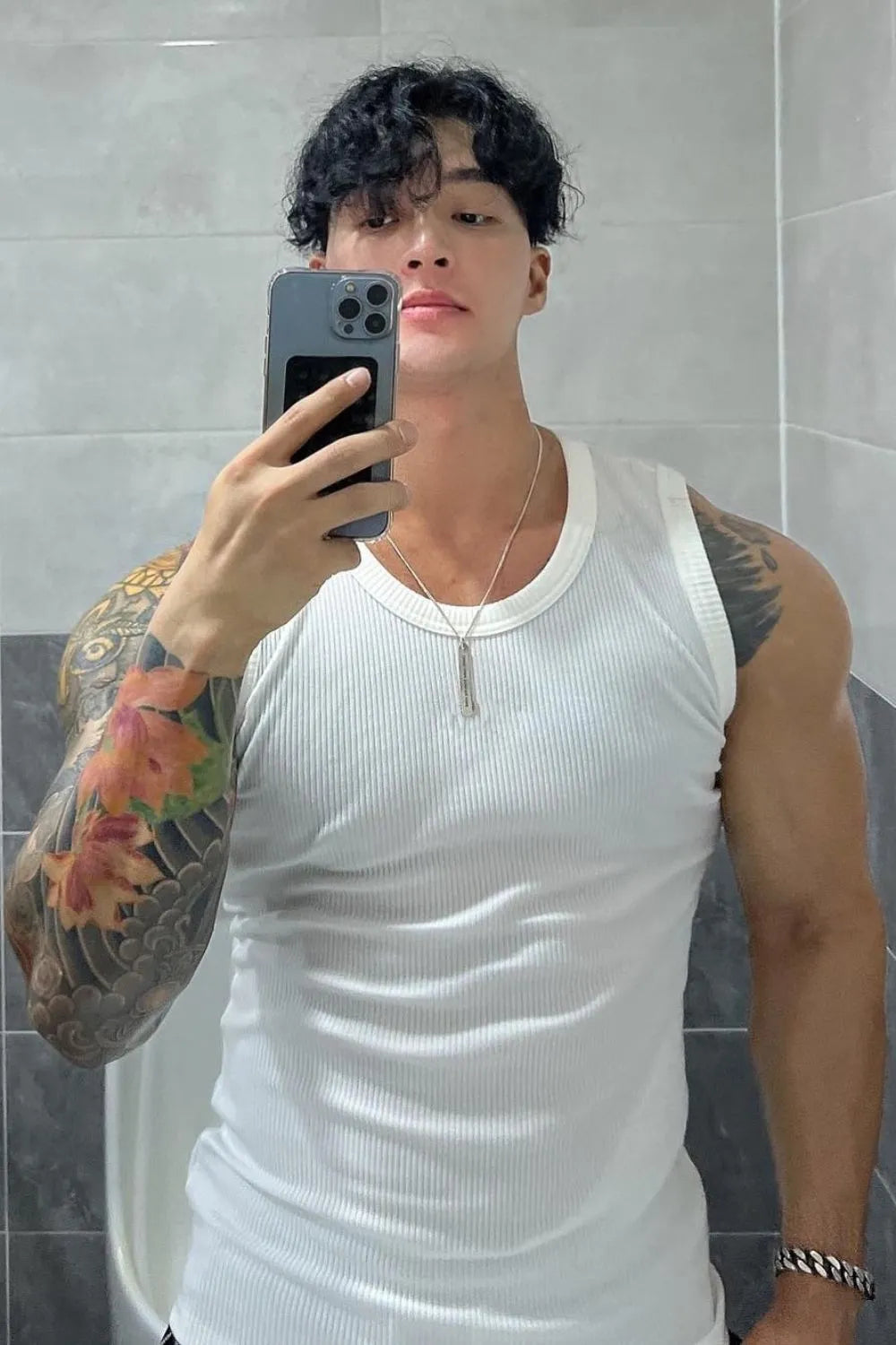 Men's Plus Size Round Neck Tank