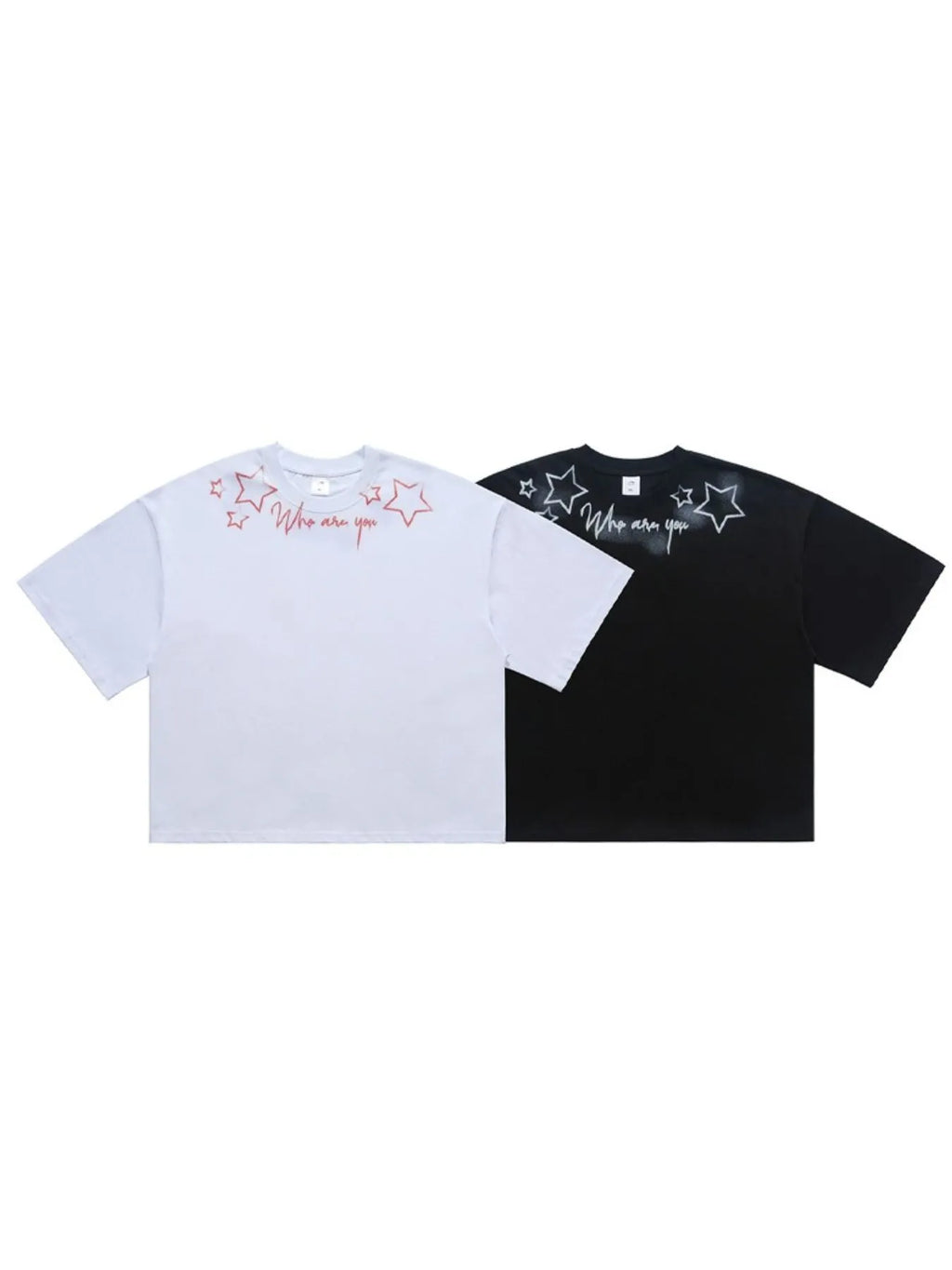 Men's Who Are You Star Graphic Round Neck T-Shirt