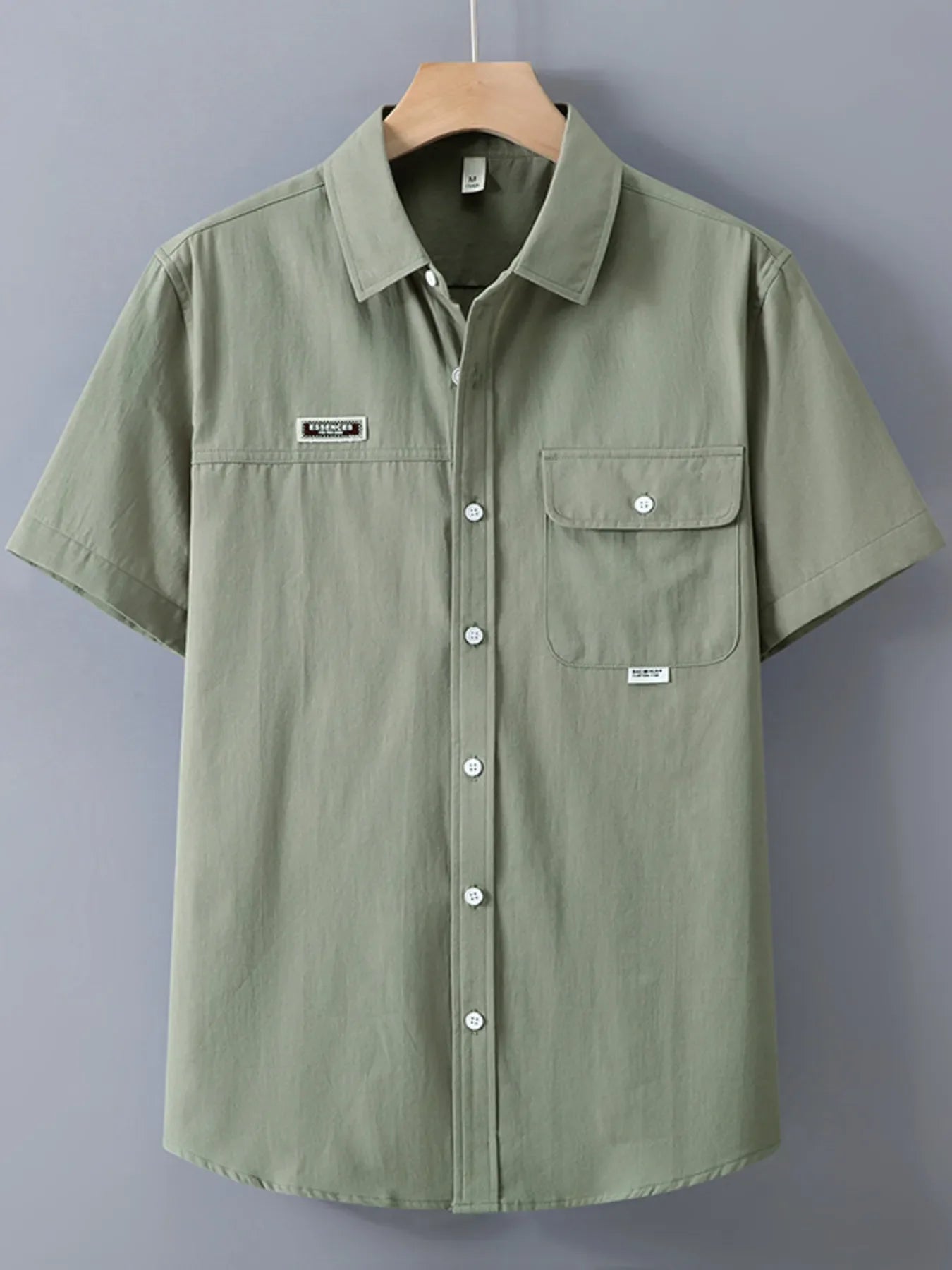 Men's Plus Size Button Up Short Sleeve Shirt