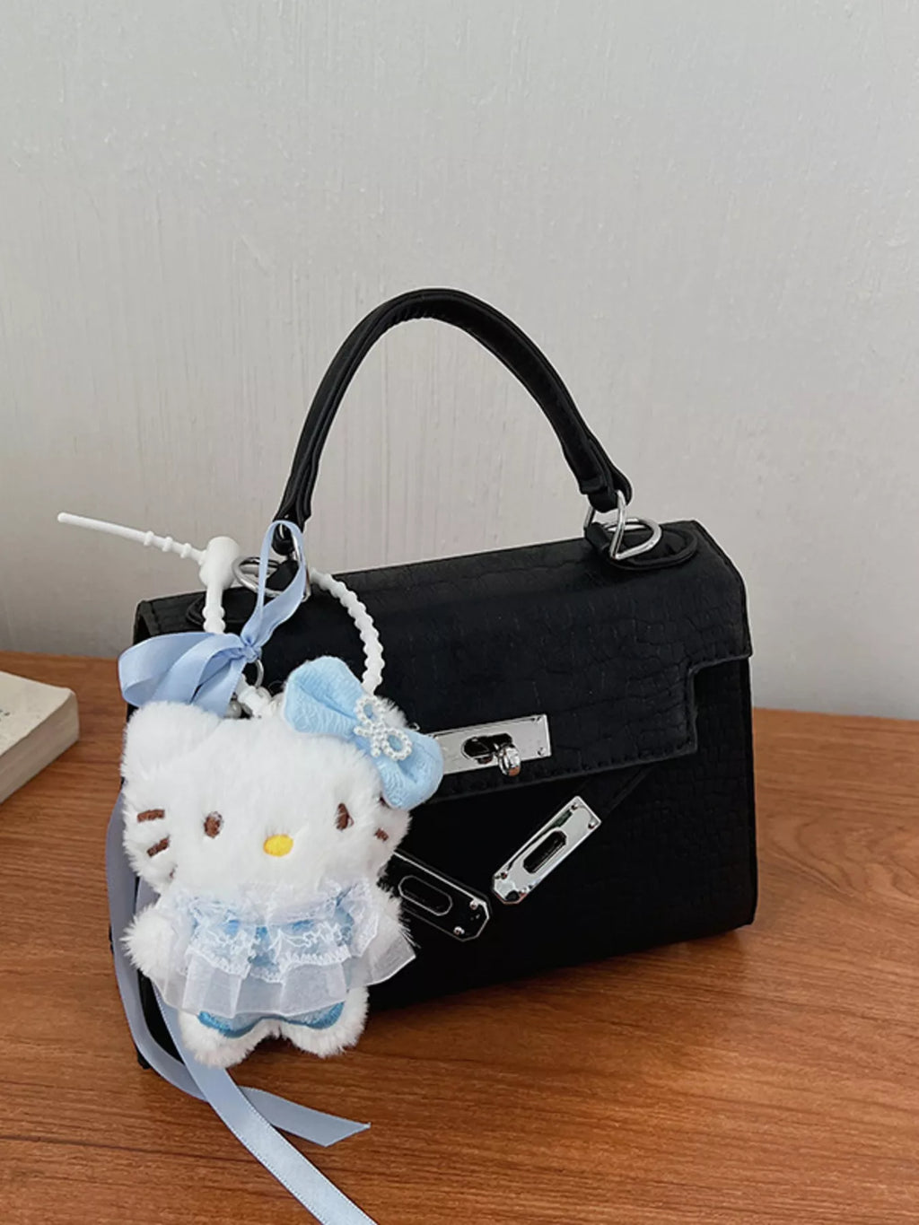 Croc-Embossed Mini Crossbody Bag