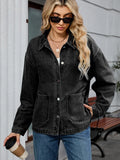 Washed Oversized Button Down Denim Jacket