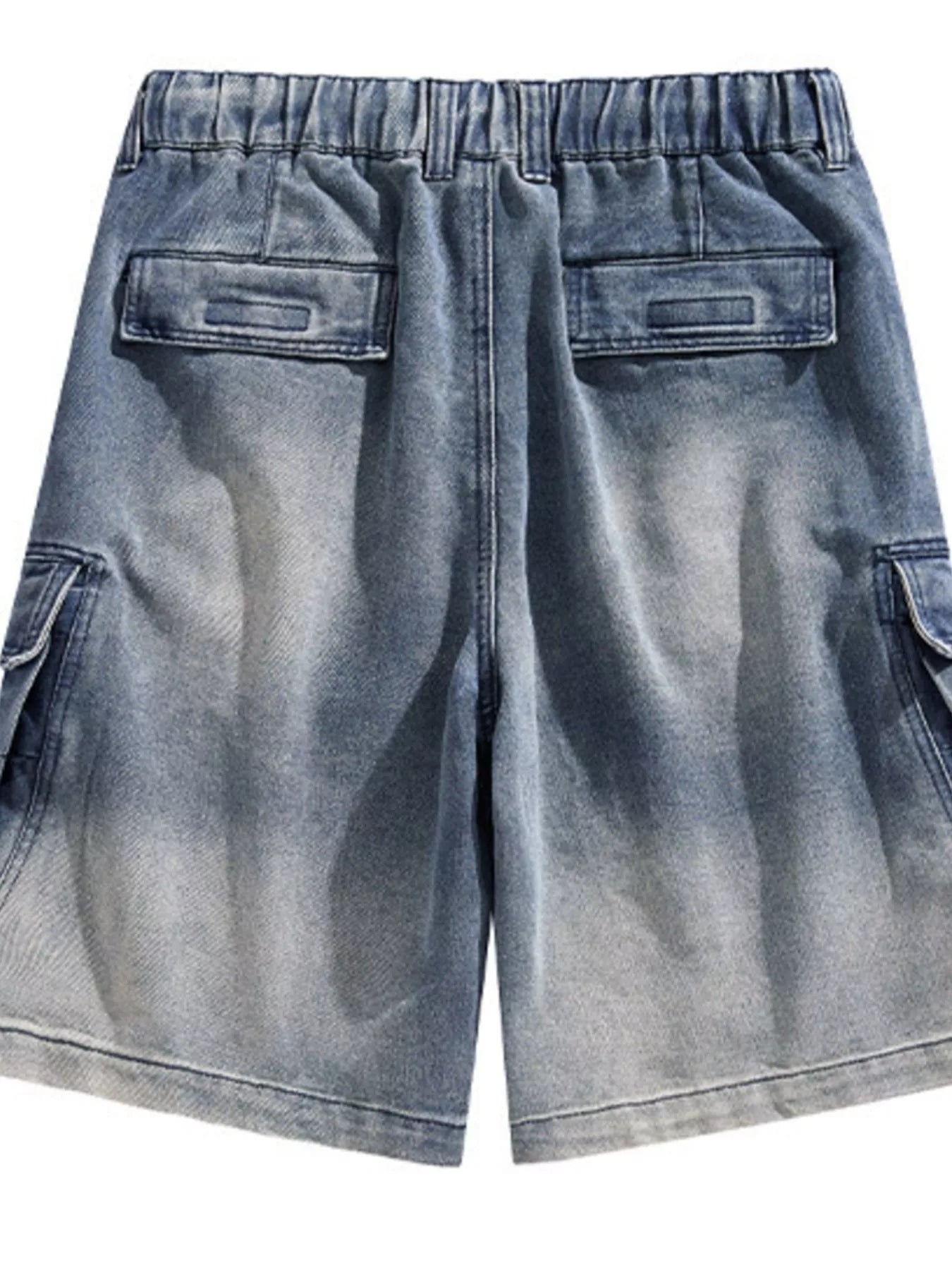 Men's Vintage Wash Cargo Demin Shorts
