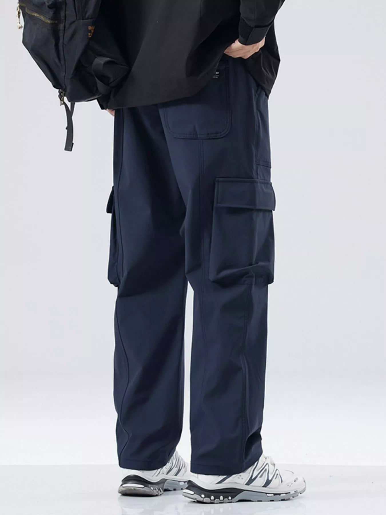 Men's Full Size Drawstring Wide Leg Pants Plus Size
