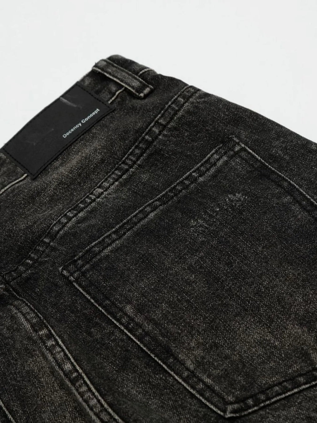 Men's Distressed Washed Straight Jeans