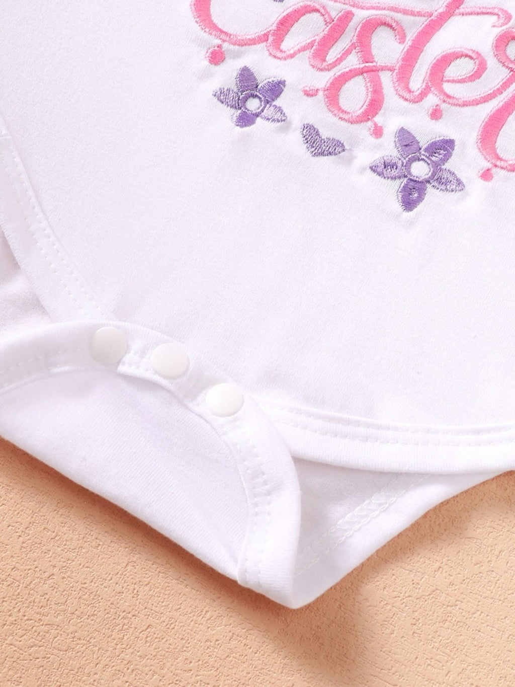 Children's Ruffled Trim Bodysuit and Skirt Set with Headband