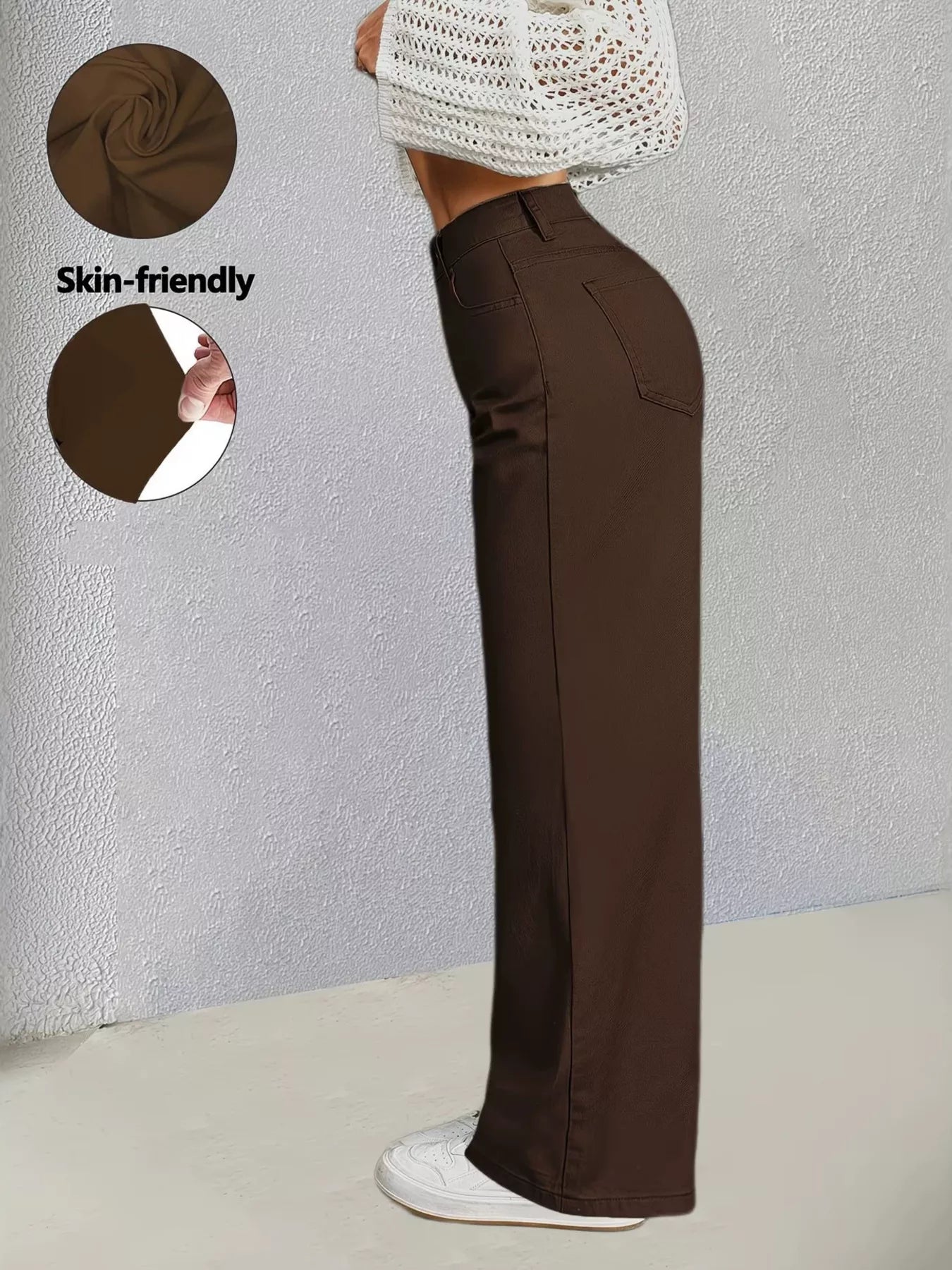 High-Waisted Wide-Leg Jeans