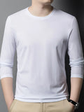 Men's Plus Size Round Neck Long Sleeve T-Shirt