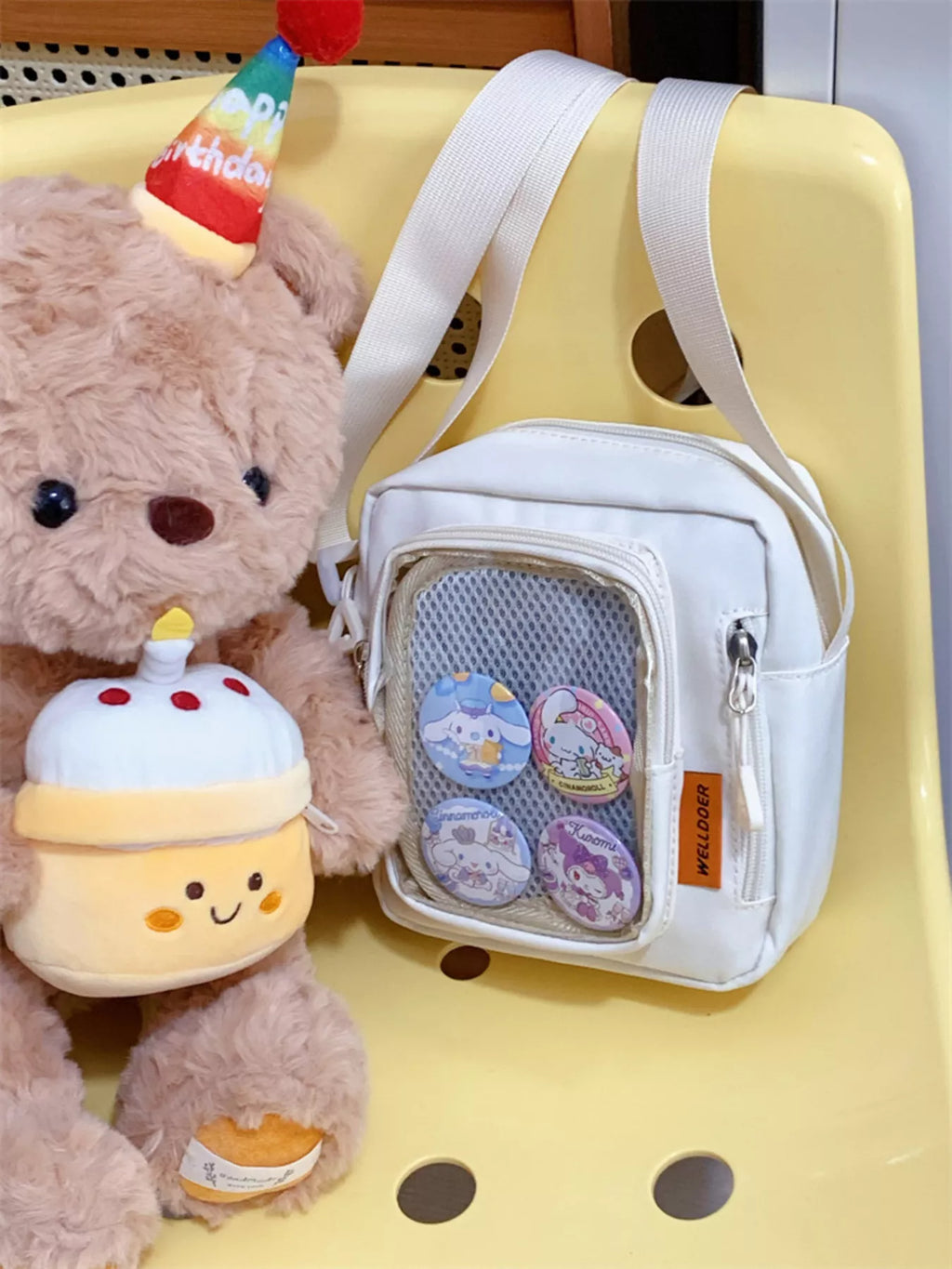 Badge Display Crossbody Bag