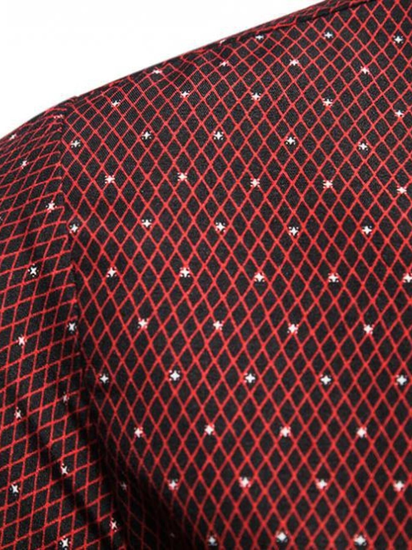 Men's Slim Fit Short Sleeve Dotted Shirt