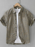 Men's Plus Size Button Up Short Sleeve Shirt