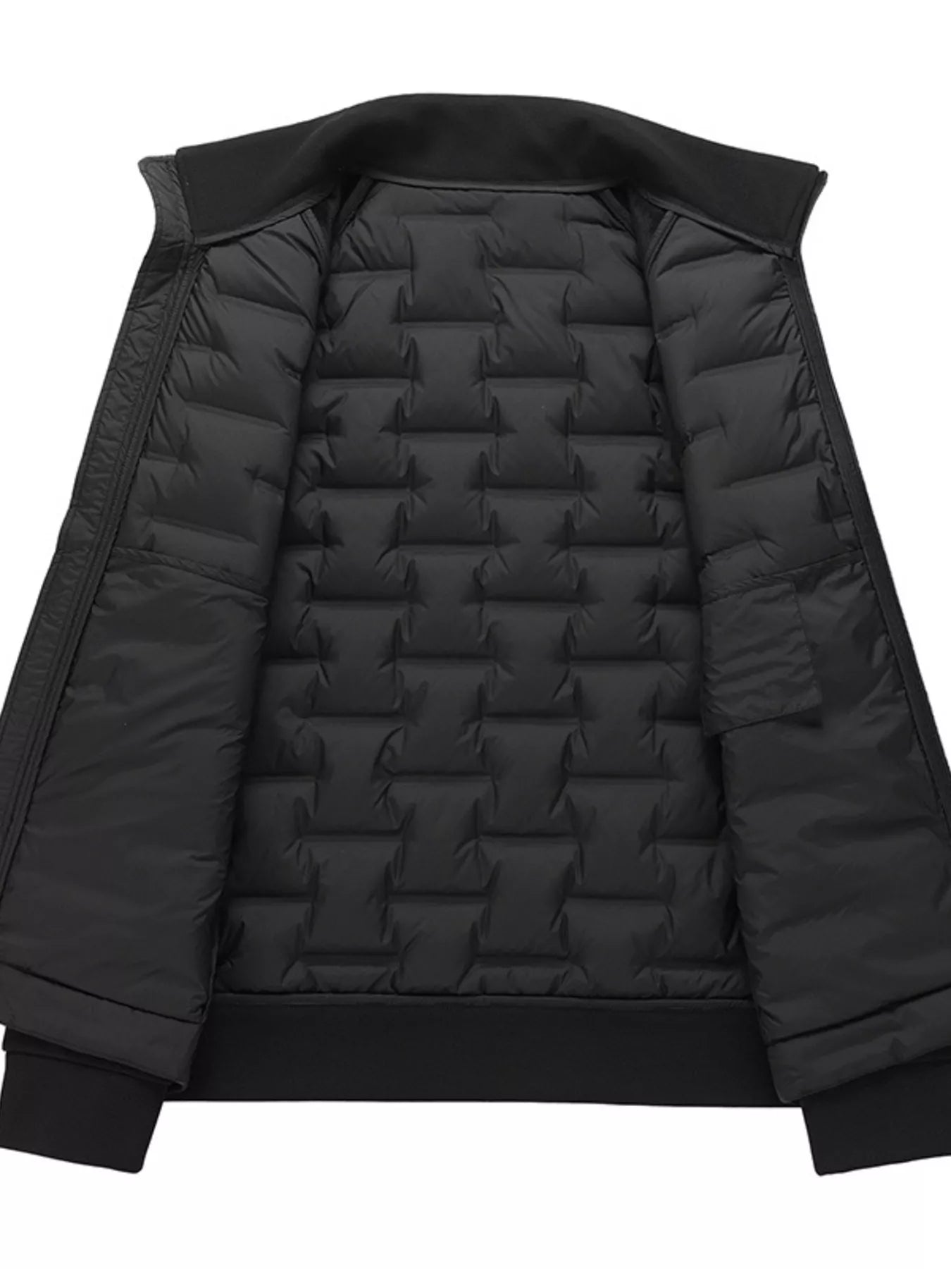 Men's Plus Size Lightweight Padded Stand Collar Jacket