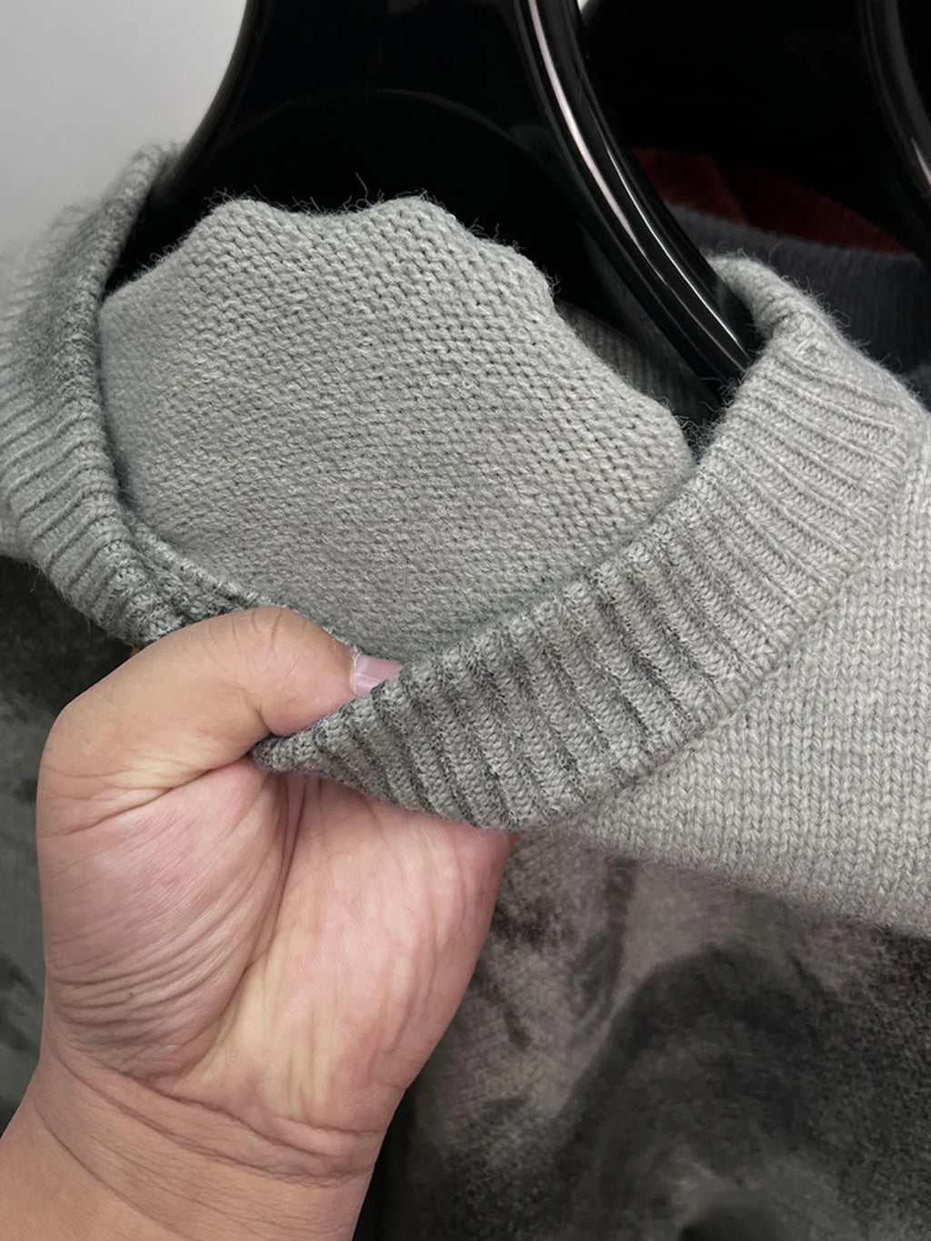 Men's Plus Size Ribbed Hem Round Neck Sweater