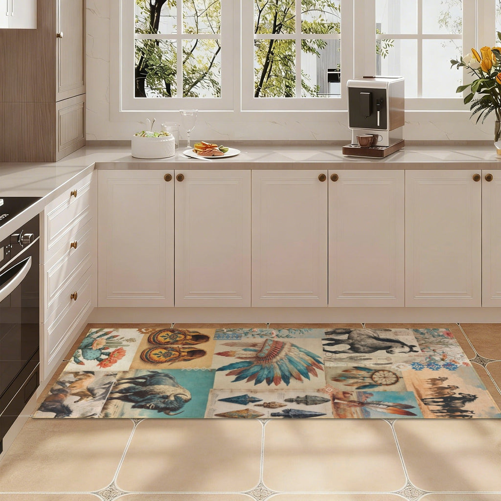 Baha Ranch Bohemian Southwest Floor Rug Runner Indoor 60" x 22" Made in America