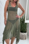 Crochet Knit Cover-Up Dress