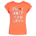 adidas Girls Little Cap Sleeve Novelty Logo Tee Coral Fusion 5