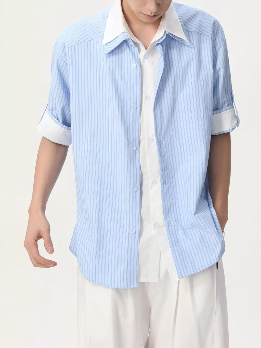 Men's Striped Button Up Shirt