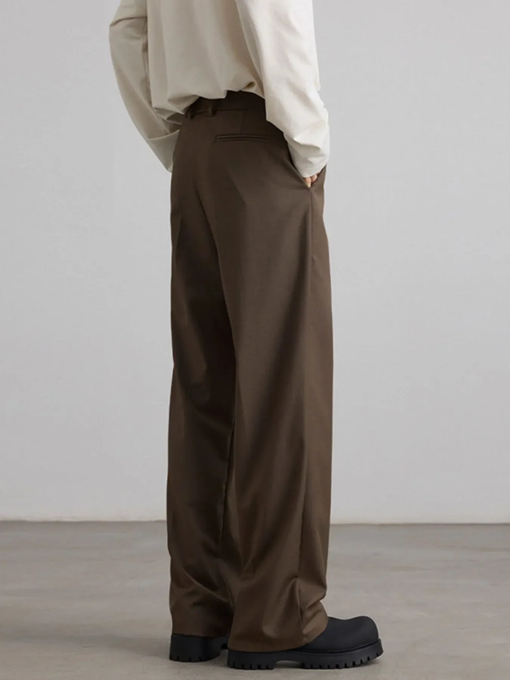 Men's Wide Leg Pleated Flowy Drape Pants