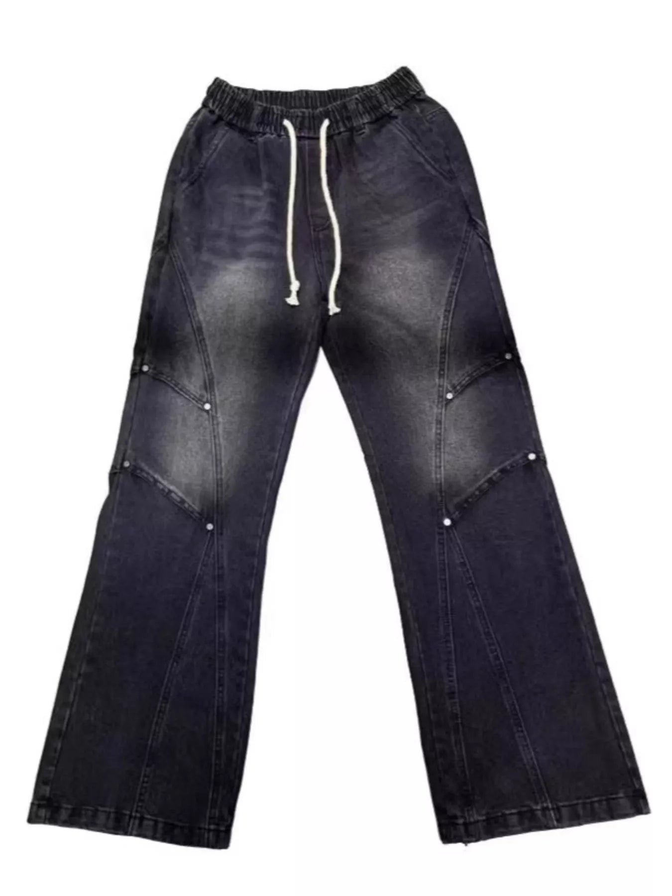 Men's Full Size Vintage Wash Wide Leg Jeans Plus Size